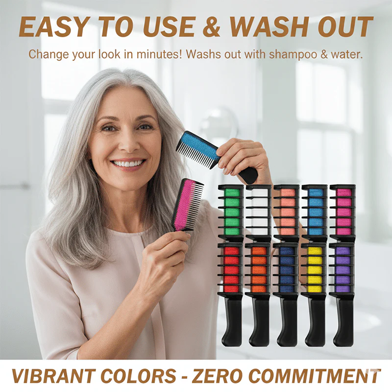 🎅Christmas Pre-sale-50% OFF✨Temporary Hair Dye Chalk Comb- Cruelty Free