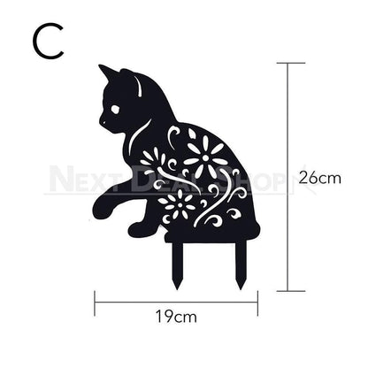 Family Pet Garden Silhouette Yard Stake