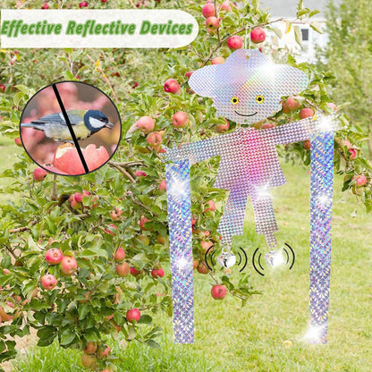 Reflective Scarecrow Hanging Bird Scare Deterrent for Outdoor Garden Yard