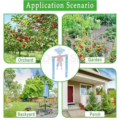 Reflective Scarecrow Hanging Bird Scare Deterrent for Outdoor Garden Yard