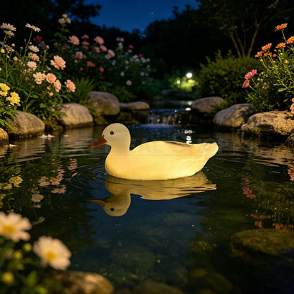 Solar Powered Floating Duck LED Garden Pool Pond Light