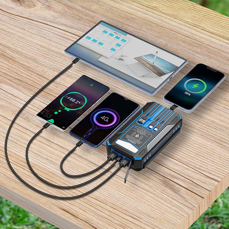 🔥Christmas Limited-Time Offer: 50% OFF!!!🔥20000mAh Solar Power Bank with Foldable Panels, Wireless Charging & LED Flashlight